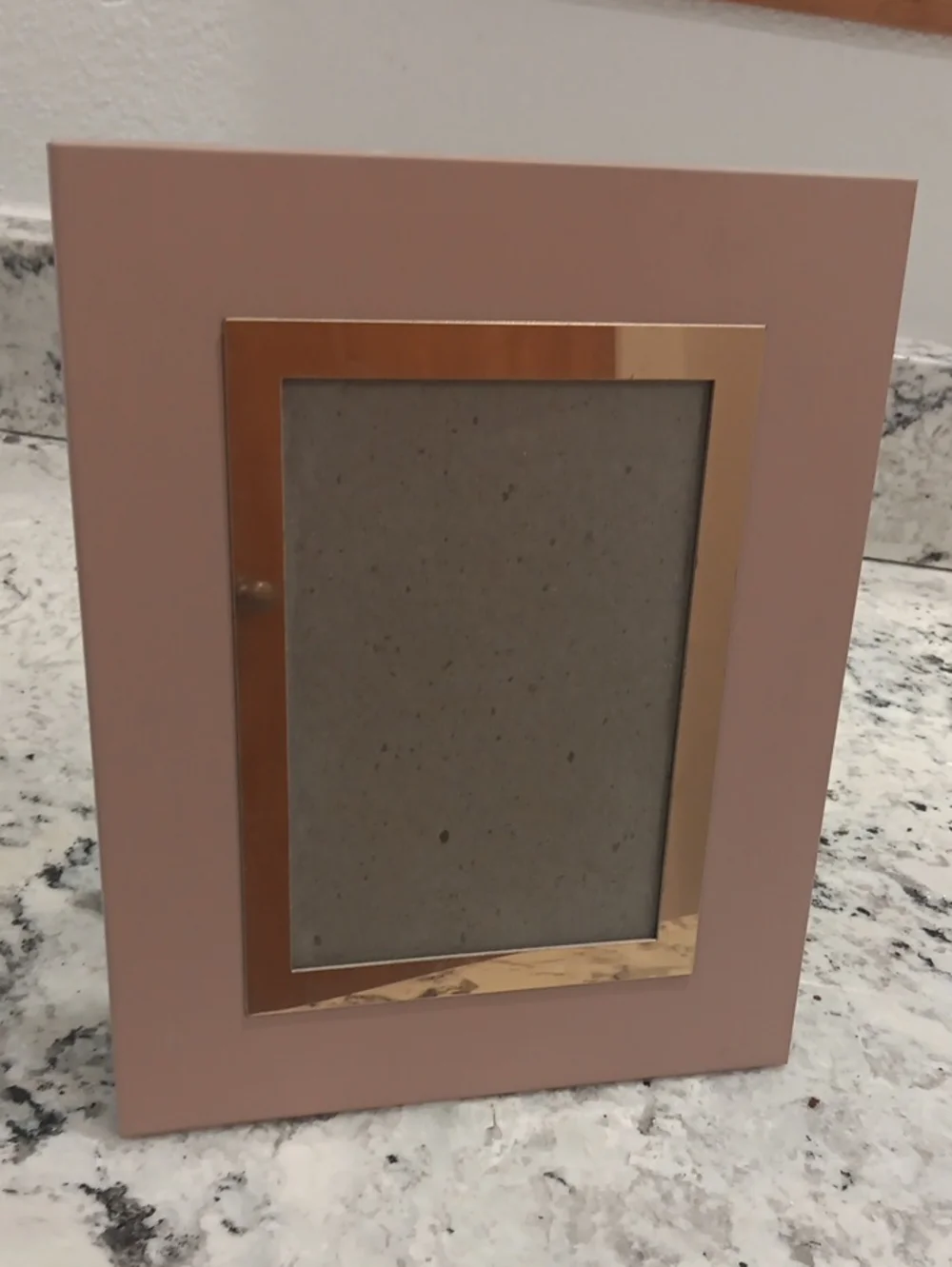 Vintage Dusty Rose  8x10 Metal Photo Frame with  4.5x6 Photo display